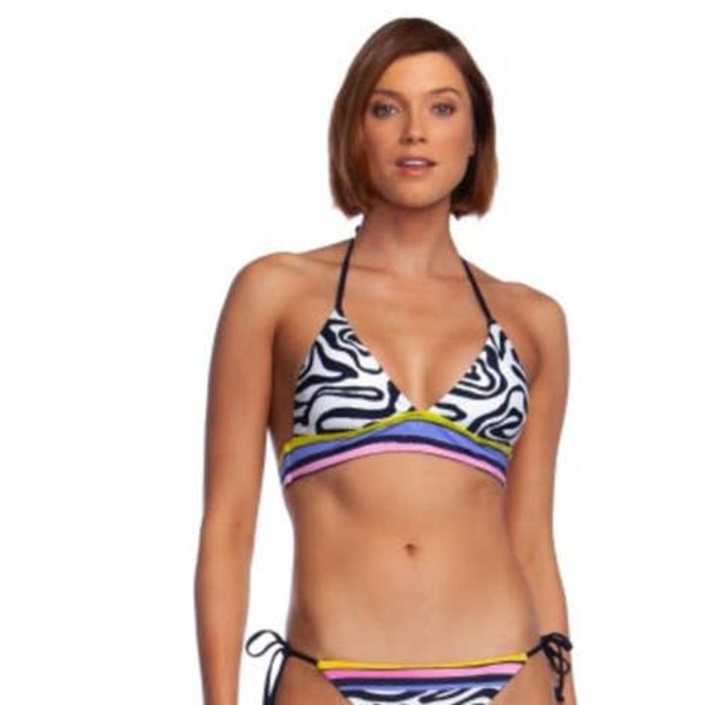 NWT Trina Turk Zebra reversible tie on the back top